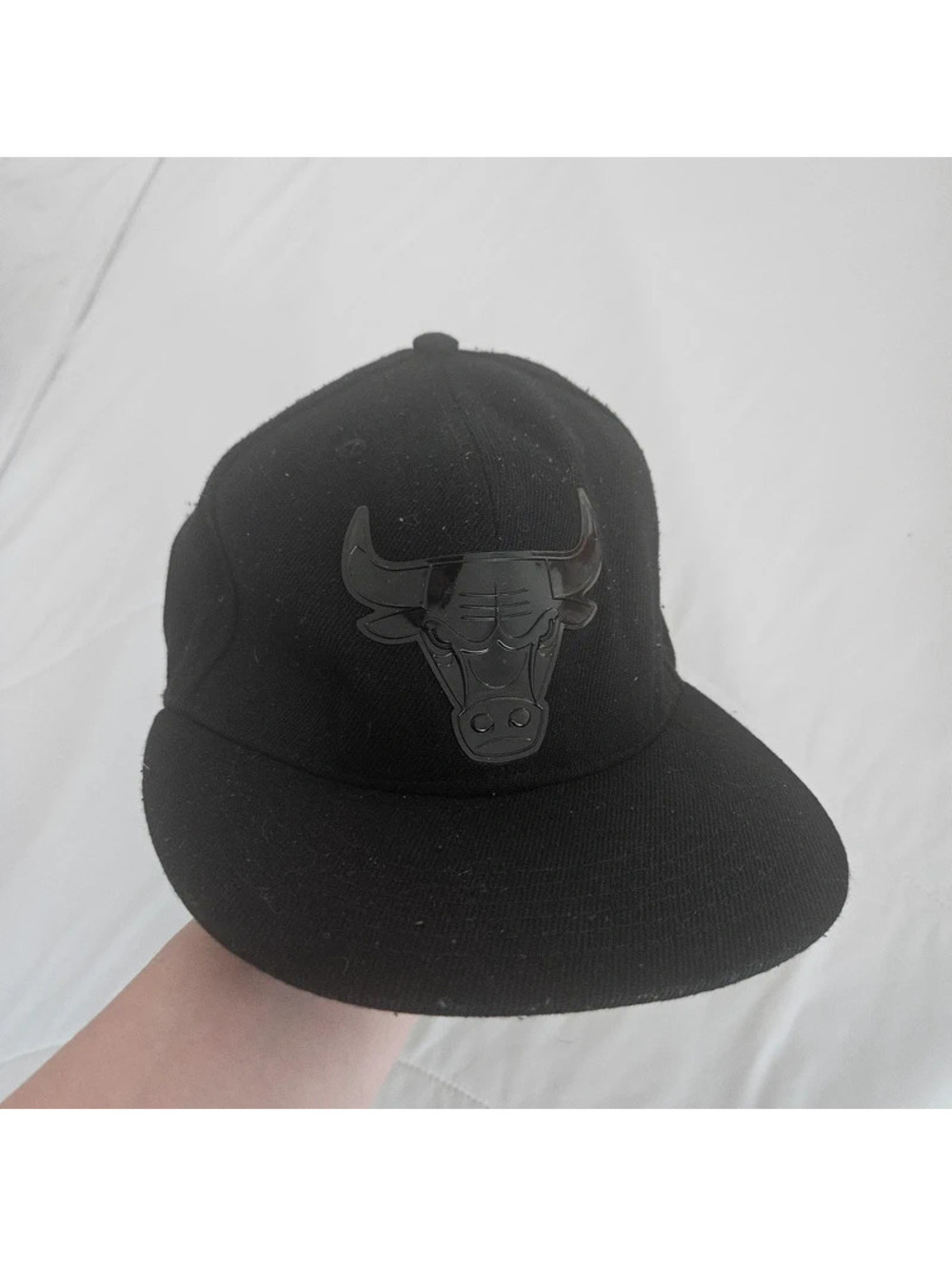 Ultra Game NBA Chicago Bulls Black Tonal Logo Snapback Hat OSFM